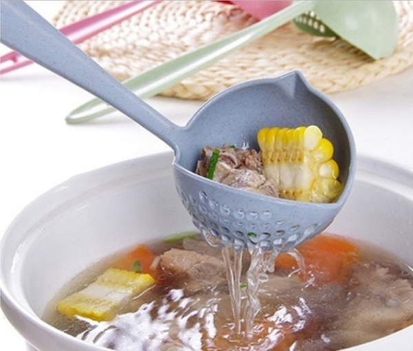 FenKicyen-New-Soup-Spoon-Long-Handle-Kitchen-Strainer-Solid-Color-Cooking-Colander-Kitchen-Scoop-Plastic-Tableware